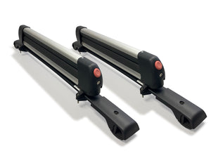 BrightLines Roof Rack Aero Crossbars and Ski Rack Combo Compatible with 2019-2023 Subaru Forester (Up to 4 Skis or 2 Snowboards)