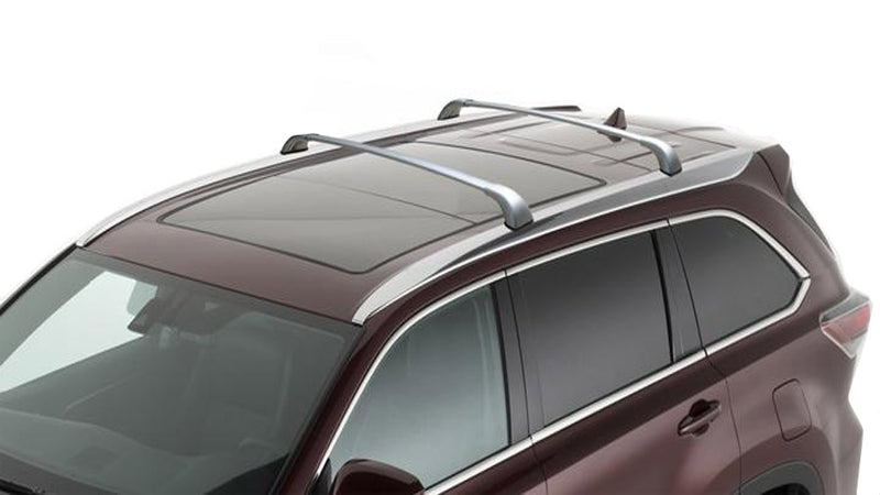 BrightLines Toyota Highlander XLE Limited SE Roof Rack Crossbars 2014-2019 in Silver - ASG AUTO SPORTS
