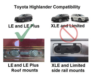 BrightLines Toyota Highlander LE Roof Rack Crossbars 2014-2019 - ASG AUTO SPORTS