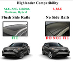 BRIGHTLINES Crossbars Roof Racks Replacement for Toyota Highlander with Flush Rails 2020-2025 for Kayak Luggage ski Bike Carrier