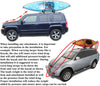 BrightLines Lockable Steel Roof Rack Crossbars Kayak Rack Combo Compatible with Suzuki SX4 Hatchback 2007-2013