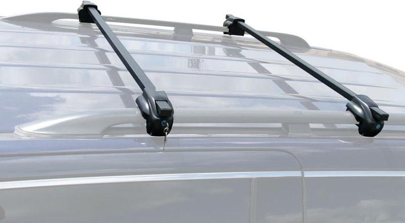 BrightLines Lockable Steel Roof Rack Crossbars Compatible with Lincoln MKX 2007-2012