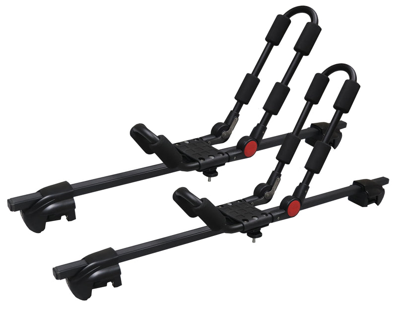 BrightLines Lockable Steel Roof Rack Crossbars Kayak Rack Combo Compatible with Lincoln MKX 2007-2012