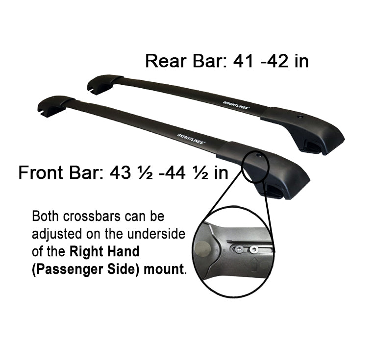 BrightLines Aero Roof Rack Crossbars Kayak Rack Combo Compatible with Jeep Cherokee 2014-2023