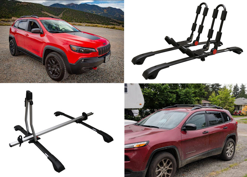 BrightLines Aero Roof Rack Crossbars Compatible with Jeep Cherokee 2014-2023