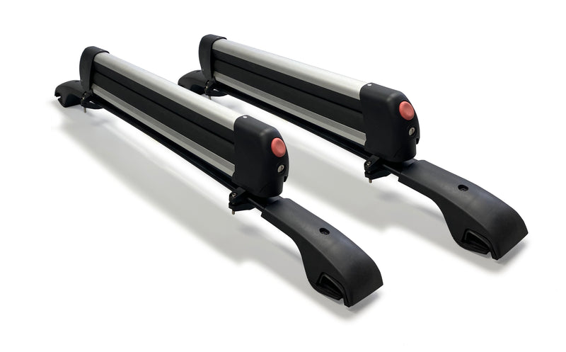 BrightLines Aero Roof Rack Crossbars Ski Rack Combo Compatible with Volvo XC90 2016-2024 (Up to 4 Skis or 2 Snowboards)