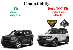 BrightLines Customized Crossbars Roof Racks Compatible with 2021-2023 Ford Bronco Sport Base & Big Bend Models for Kayak Luggage Ski Bike Carrier