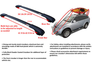 BrightLines Customized Crossbars Roof Racks Compatible with 2021-2023 Ford Bronco Sport Base & Big Bend Models for Kayak Luggage Ski Bike Carrier