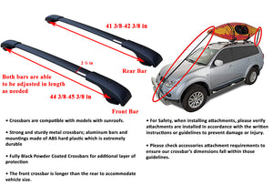 BRIGHTLINES Customized Roof Rack Crossbars Compatible with 2019-2024 Mercedes Benz GLE 350 (Non-Panoramic sunroof)