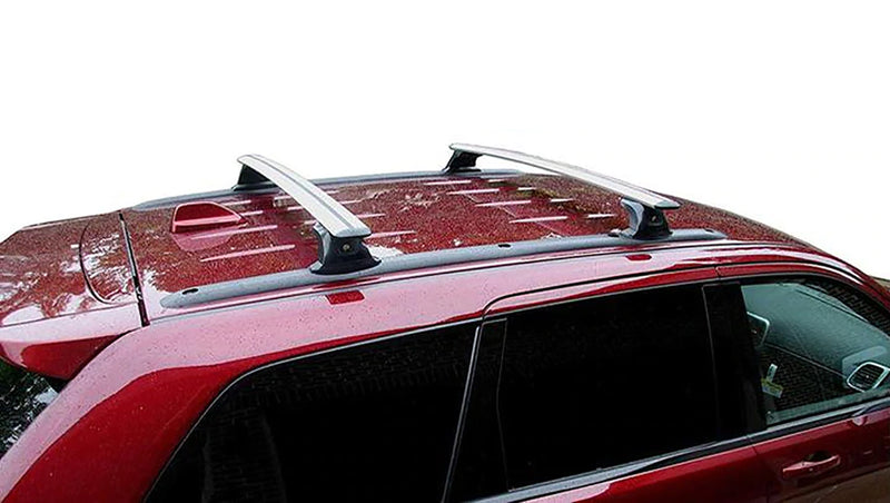 BRIGHTLINES Heavy Duty Anti-Theft Premium Aluminum Roof Bars Roof Rack Crossbars Compatible with 2011-2021 Jeep Grand Cherokee with Roof Black Plastic Moldings - Exclusive From ASG Auto Sports - USED