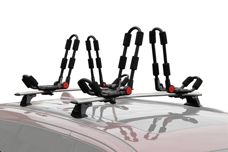 BrightLines Roof Rack Crossbars and Kayak Rack Combo Compatible with 2011-2021 Jeep Grand Cherokee with Roof Black Moldings