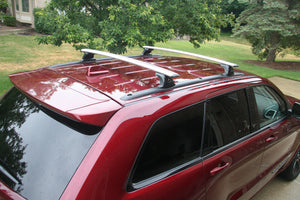 BRIGHTLINES Heavy Duty Anti-Theft Premium Aluminum Roof Bars Roof Rack Crossbars Compatible with 2011-2021 Jeep Grand Cherokee with Roof Black Plastic Moldings (Black) - Exclusive From ASG Auto Sports