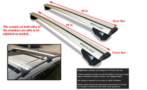 BRIGHTLINES Heavy Duty Anti-Theft Premium Aluminum Roof Rack Cross Bars Compatible with Mercedes Benz GLC 300 2016-2023 (NOT for Panoramic Sunroof) - Exclusive From ASG Auto Sports