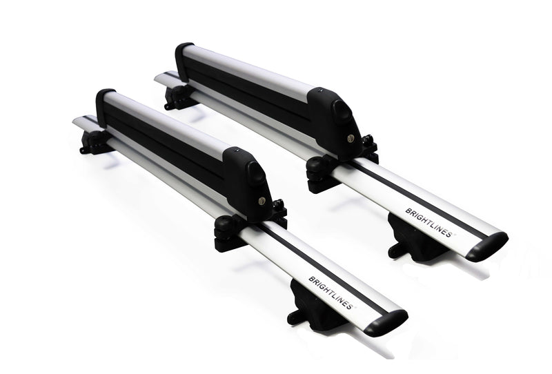BRIGHTLINES Roof Rack Cross Bars Ski Rack Combo Compatible with Buick Enclave 2018 2019 2020 (Up to 4 Skis or 2 Snowboards) - ASG AUTO SPORTS