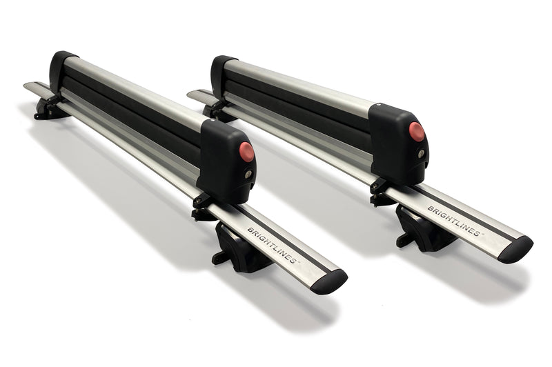 BRIGHTLINES Roof Rack Cross Bars Ski Rack Combo Compatible with Buick Envision 2016-2020 and Encore GX 2020-2023 (Up to 6 pairs Skis or 4 Snowboards)