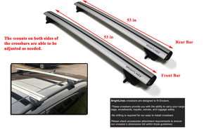 BRIGHTLINES Roof Rack Cross Bars Ski Rack Combo Compatible with Chevy Blazer 2019-2024