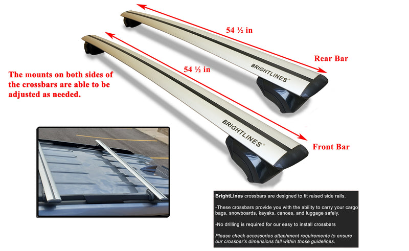 BRIGHTLINES Heavy Duty Anti-Theft Premium Aluminum Roof Bars Roof Rack Crossbars Compatible with Ford Explorer 2020-2024 - Exclusive From ASG Auto Sports
