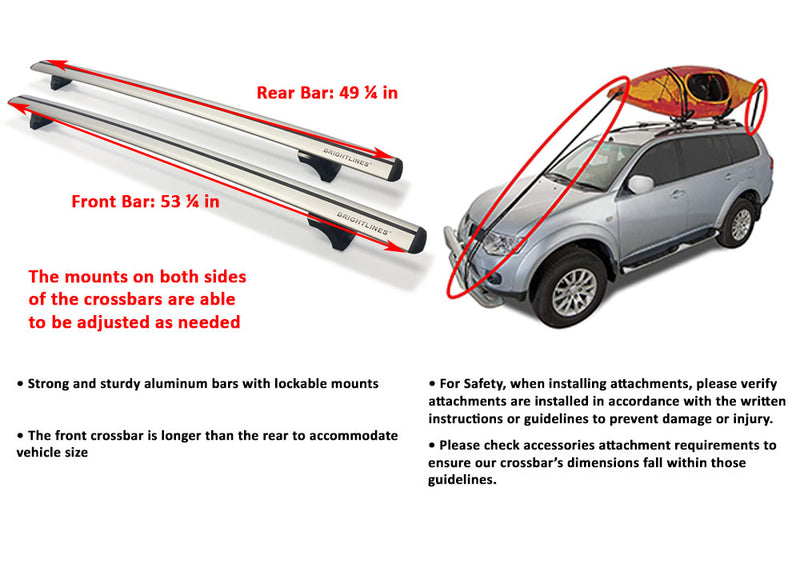 Barres De Toit Easy Line Glide 112cm Pour Audi Q7 (4L) 2006-2015 - Verrouillables 100kg - 5