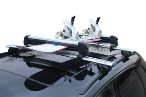 BRIGHTLINES Roof Rack Cross Bars Ski Rack Combo Compatible with Volvo XC40 2019-2024 ( Up to 4 Skis or 2 Snowboards) (NOT for Panoramic sunroof)