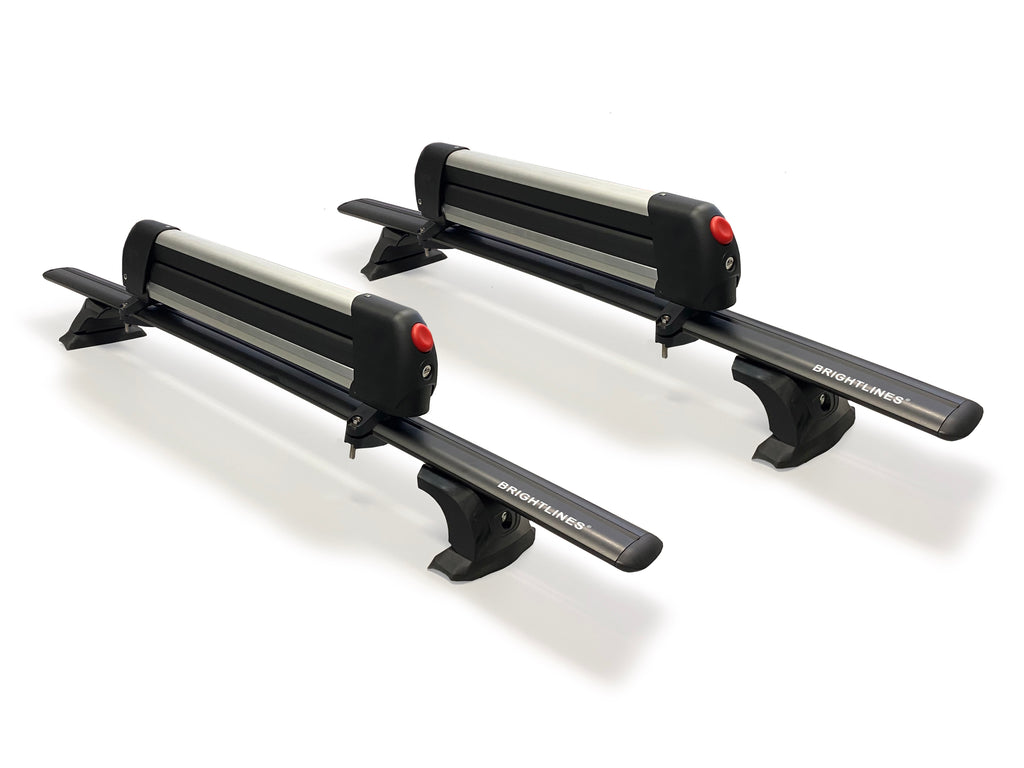 BrightLines Roof Rack Crossbars and Ski Rack Combo Compatible with Jeep Grand Cherokee 2011-2021 with Roof Black Moldings (Up to 6 pairs Skis or 4 Snowboards)