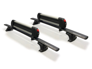 BrightLines Roof Rack Crossbars and Ski Rack Combo Compatible with 2011-2021 Jeep Grand Cherokee with Roof Black Moldings (Up to 4 Skis or 2 Snowboards)