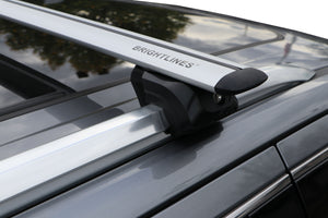 BRIGHTLINES Heavy Duty Anti-Theft Premium Aluminum Roof Rack Crossbars Ski Rack Combo Compatible with Chevy Tahoe, Suburban, GMC Yukon & Cadillac Escalade 2021-2024 (Up to 6 pairs Skis or 4 Snowboards) - Exclusive from ASG Auto Sports