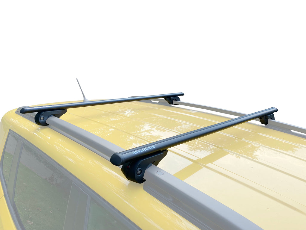 BRIGHTLINES 53" All Black Universal Crossbars Roof Racks Compatible with Raised Roof Side Rails for Kayak Luggage ski Bike Carrier, a Set of 2