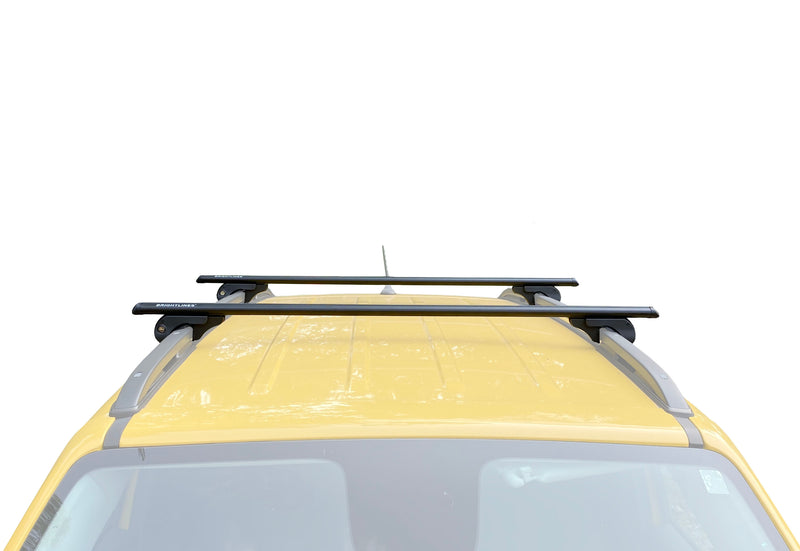 BRIGHTLINES 53" All Black Universal Crossbars Roof Racks Compatible with Raised Roof Side Rails for Kayak Luggage ski Bike Carrier, a Set of 2