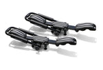 BRIGHTLINES 53" All Black Lockable Universal Cross Bars Roof Racks & Double Folding Kayak Roof Rack Combo Carrier That Holds a Pair of Kayaks, or One Canoe or SUPs Paddleboards