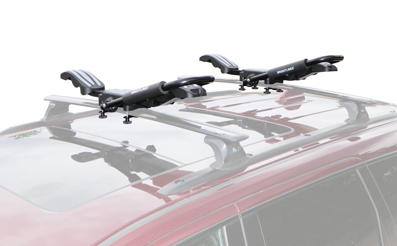 BRIGHTLINES Premium Double Folding Kayak Roof Rack (Set of 2 Double Folding Kayak, Canoe, SUP Carriers)