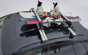 BRIGHTLINES Roof Rack Cross Bars Ski Rack Combo Compatible with Buick Encore 2013-2020 (Up to 6 skis or 4 snowboards) (NOT for Panoramic Sunroof)
