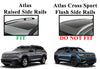 BrightLines Aero Roof Rack Crossbars Ski Rack Combo Compatible with Volkswagen Atlas 2017-2025 (Up to 4 Skis or 2 Snowboards)