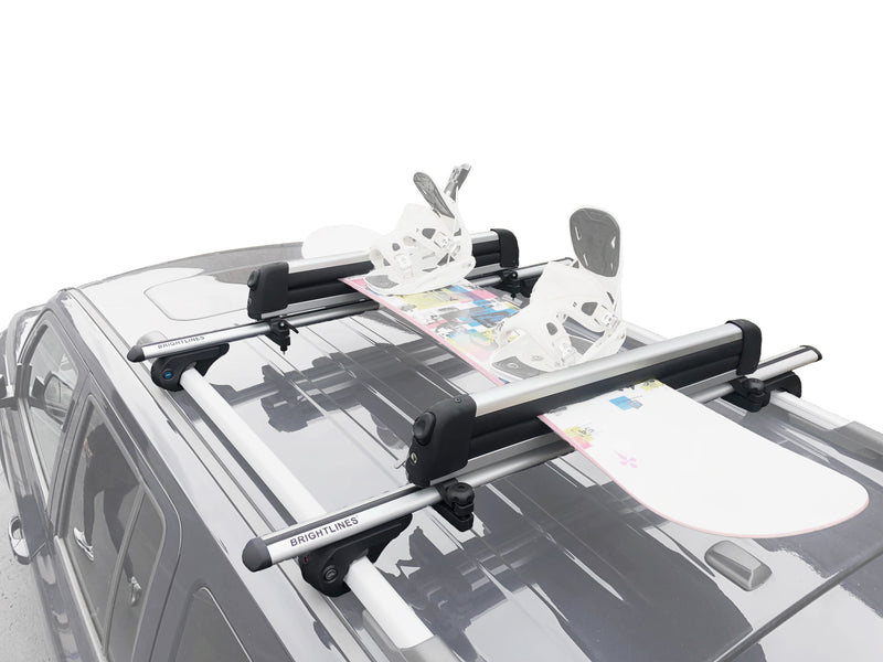 BrightLines Roof Racks Crossbars Ski Rack Combo Compatible with Subaru Forester 2009-2022